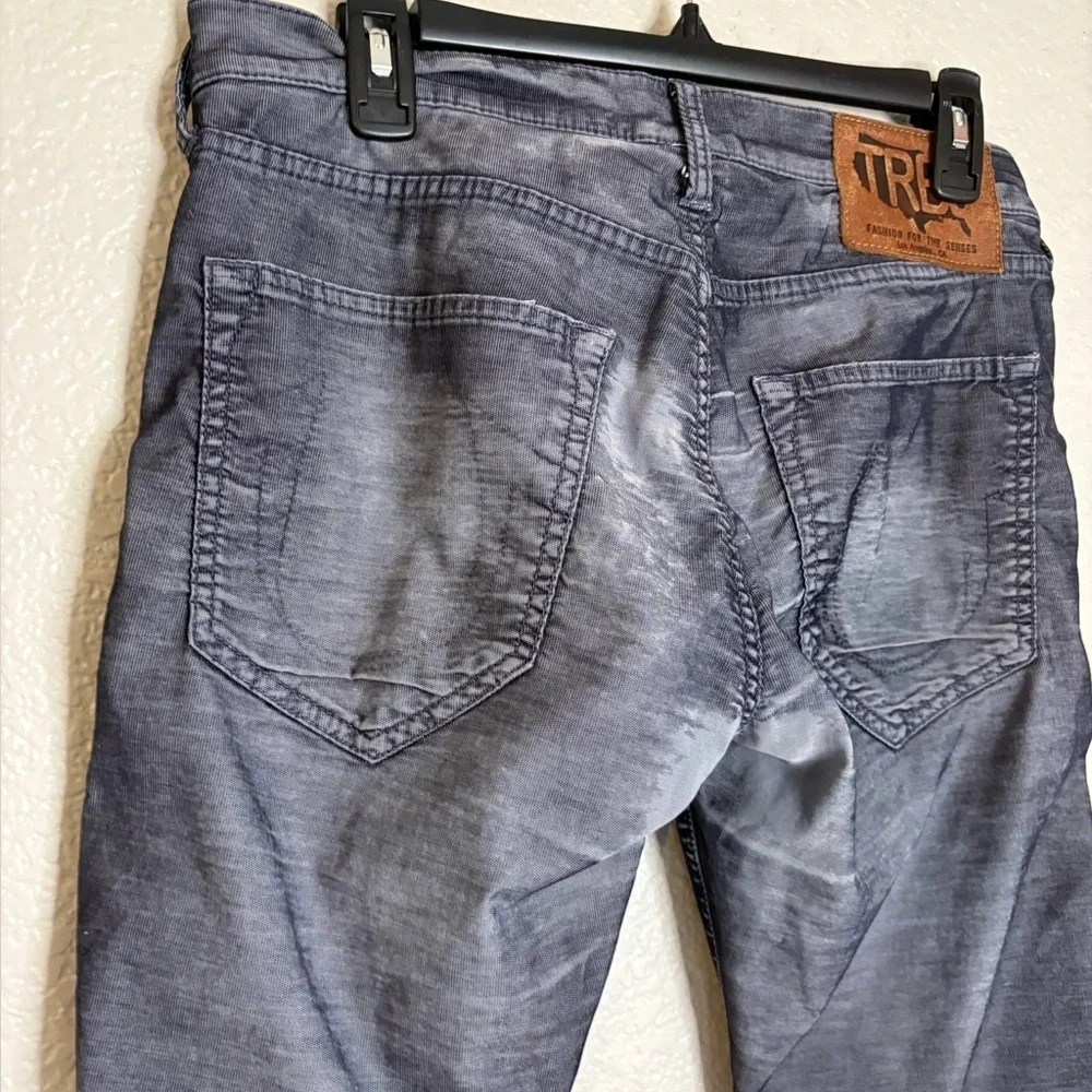 True Religion Pants Mens 28 Gray Cotton Bobby Pockets Straight Leg Y2K